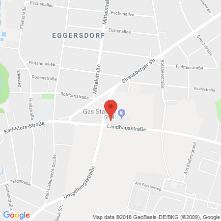 Kartenansicht Shell Tankstelle