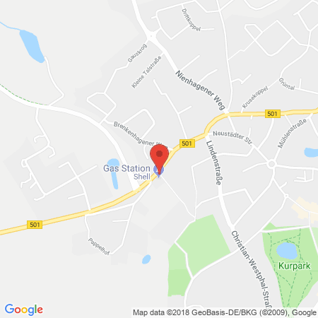 Kartenansicht Shell Tankstelle