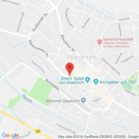 Kartenansicht Classic-Tankstelle Oberkirch