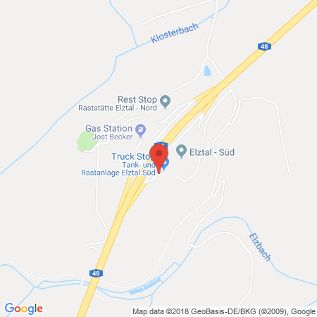 Kartenansicht BAB-Tankstelle Elztal Süd