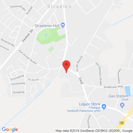 Kartenansicht Autogas Tankstelle Niederrhein GmbH