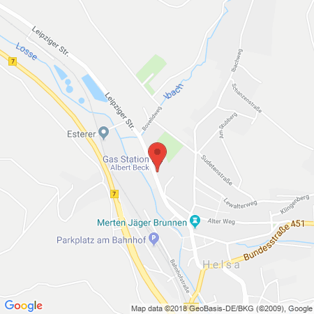 Kartenansicht Tankstelle Helsa