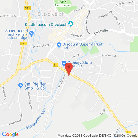 Kartenansicht Auto Russo