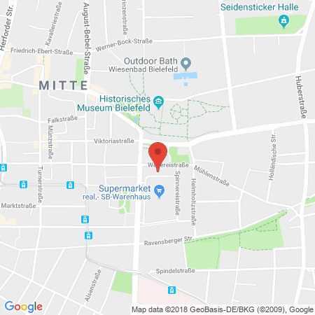 Kartenansicht Supermarkt-Tankstelle am real,- Markt