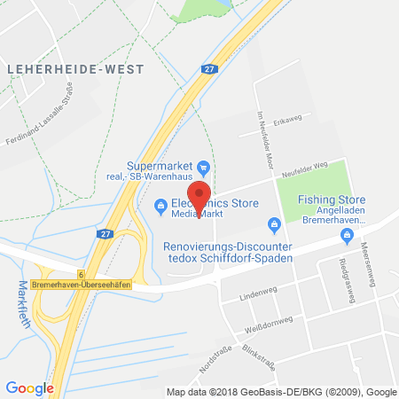 Kartenansicht Supermarkt-Tankstelle am real,- Markt