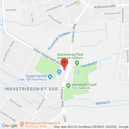 Kartenansicht Supermarkt-Tankstelle am real,- Markt