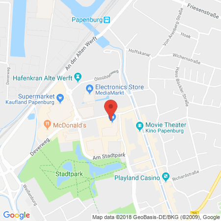 Kartenansicht Supermarkt-Tankstelle am real,- Markt