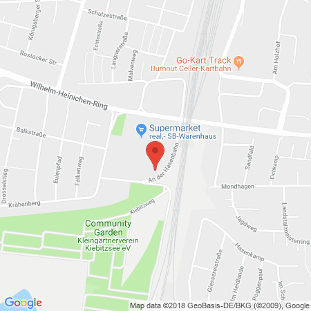 Kartenansicht Supermarkt-Tankstelle am real,- Markt