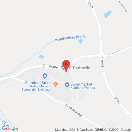 Kartenansicht Supermarkt-Tankstelle