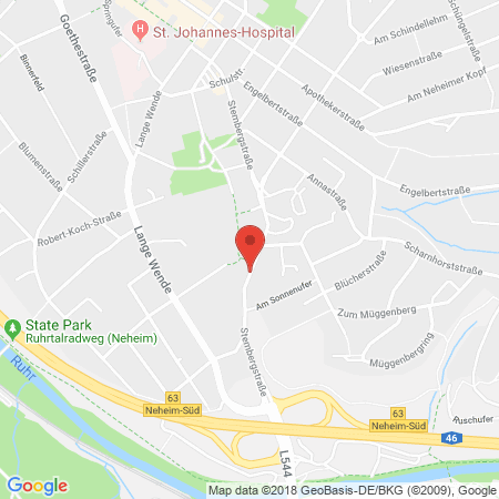 Kartenansicht Tankstelle Grüne