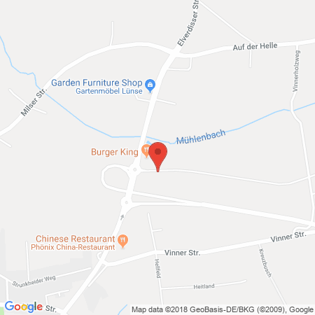 Kartenansicht Westfalen Tankstelle