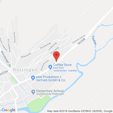 Kartenansicht Tankstelle Rhein