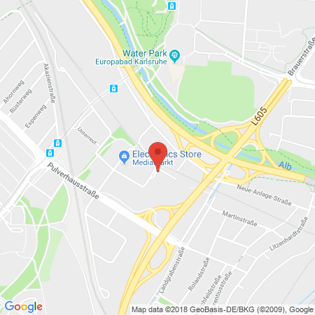 Kartenansicht Supermarkt-Tankstelle am real,- Markt