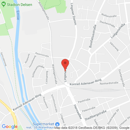 Kartenansicht Westfalen-Tankstelle