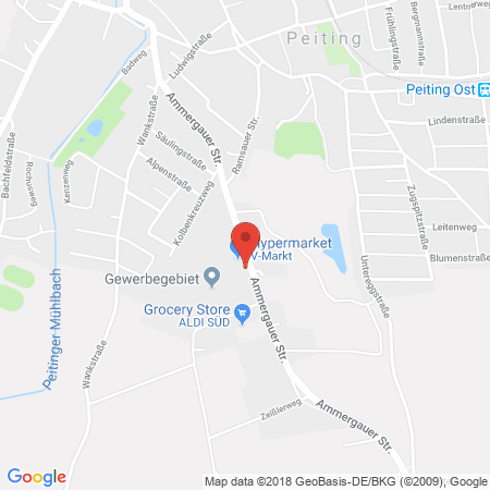 Kartenansicht V-Markt Peiting