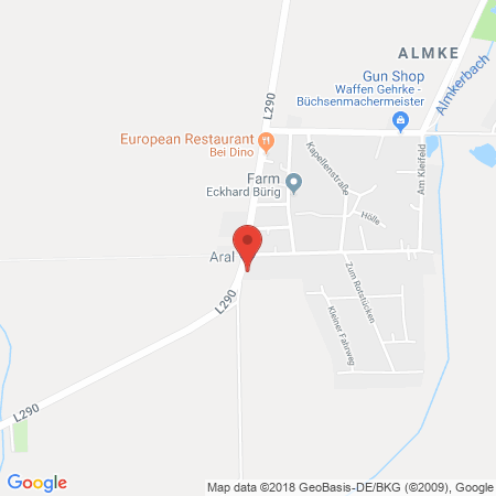 Kartenansicht ARAL