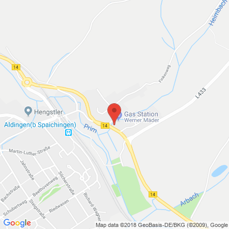 Kartenansicht freie Tankstelle