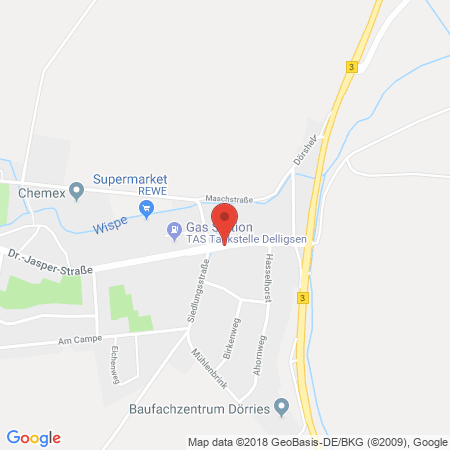 Kartenansicht TAS Tankstelle Delligsen