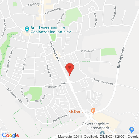 Kartenansicht V-Markt Neugablonz