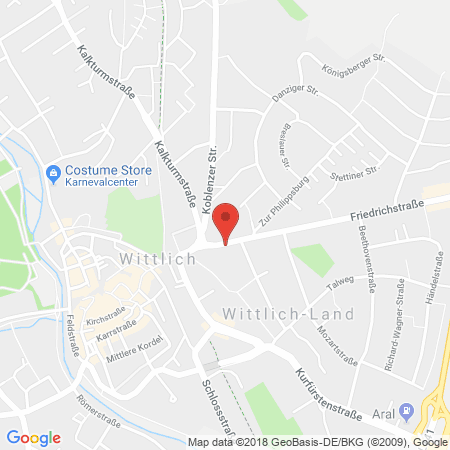 Kartenansicht KFZ Technik Kaspers