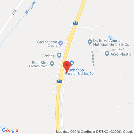 Kartenansicht BAB-Tankstelle Brohltal Ost (Total)