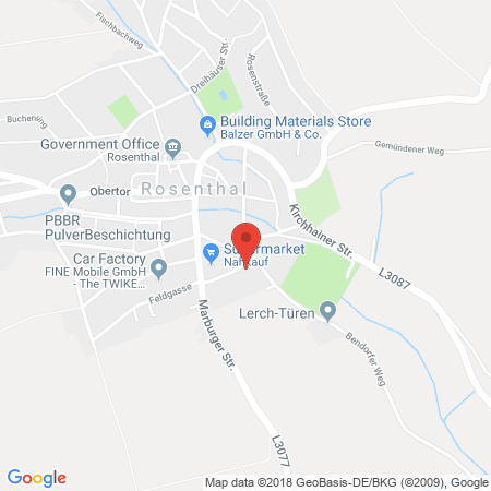 Kartenansicht Tankstelle Autohaus Schleiter (Balzer Gas)