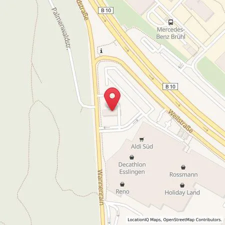 Karte Supermarkt-Tankstelle