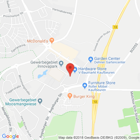 Kartenansicht V-Baumarkt Kaufbeuren