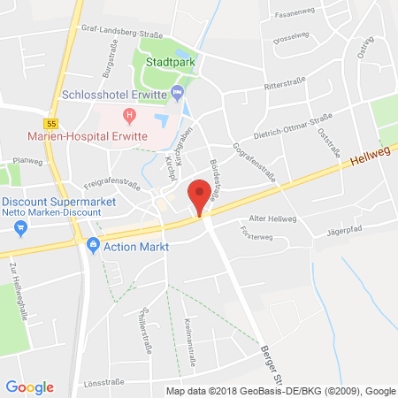 Kartenansicht Schmidt SB - Tank Erwitte