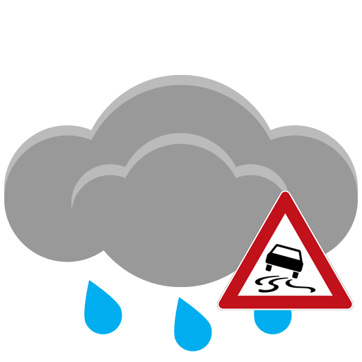 starker Regen gefrierend